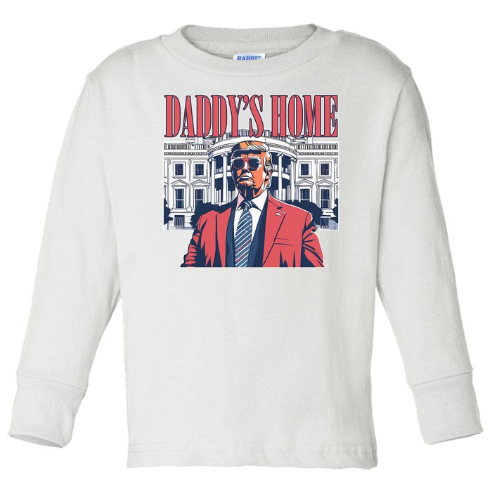 Donald Trump Daddys Home White House Toddler Long Sleeve Shirt