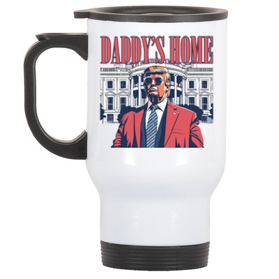 Donald Trump Daddys Home White House Stainless Steel Travel Mug