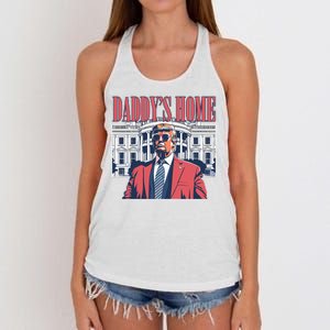 Donald Trump Daddys Home White House Women's Knotted Racerback Tank