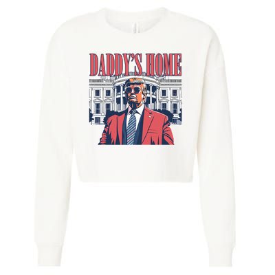 Donald Trump Daddys Home White House Cropped Pullover Crew