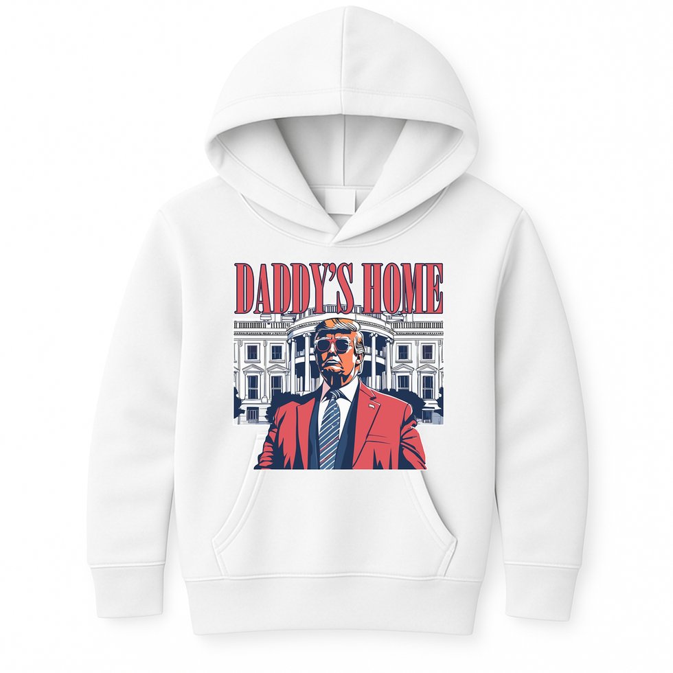 Donald Trump Daddys Home White House Kids Hoodie