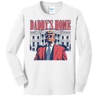 Donald Trump Daddys Home White House Kids Long Sleeve Shirt