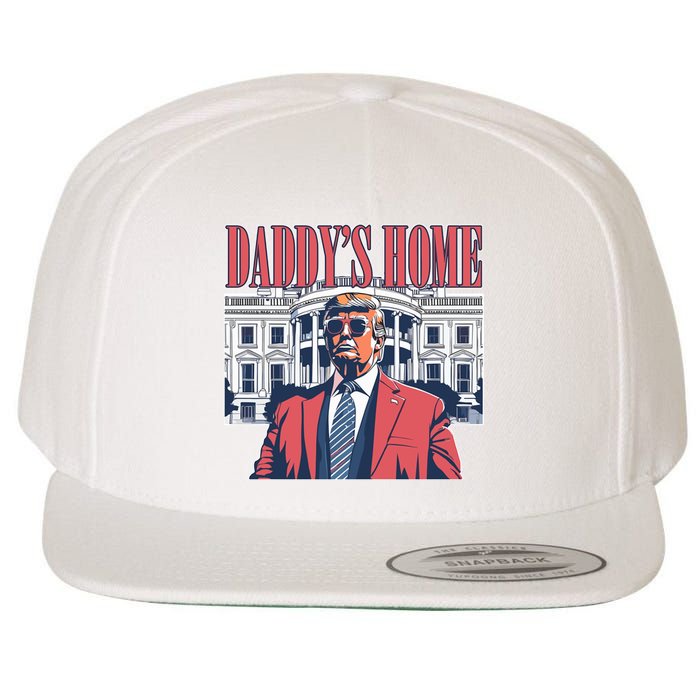 Donald Trump Daddys Home White House Wool Snapback Cap