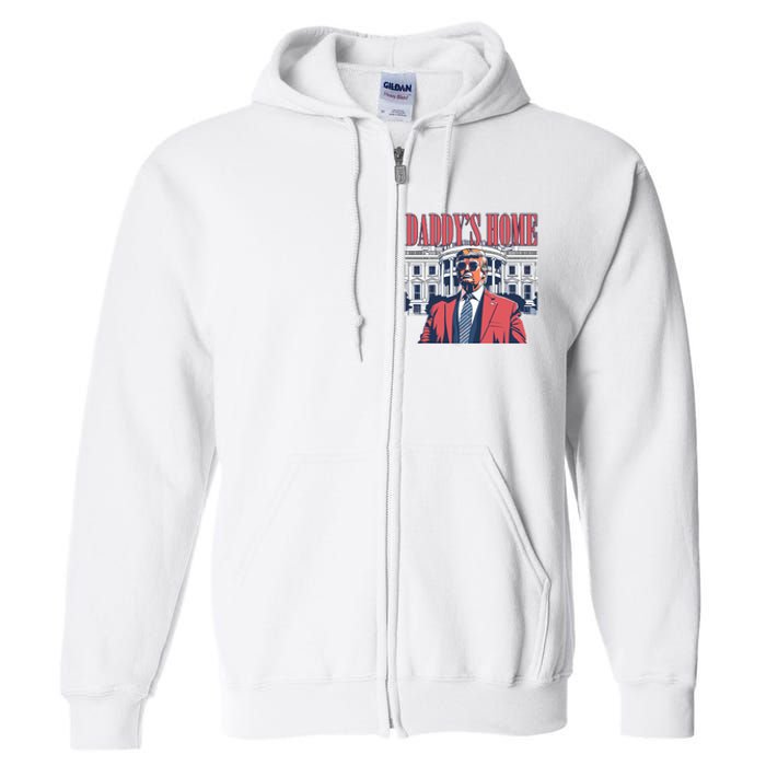 Donald Trump Daddys Home White House Full Zip Hoodie