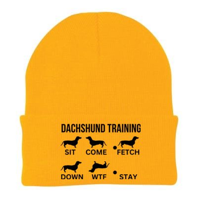 Dachshund Training Dachshund Dog Tricks Knit Cap Winter Beanie