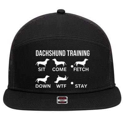 Dachshund Training Dachshund Dog Tricks 7 Panel Mesh Trucker Snapback Hat