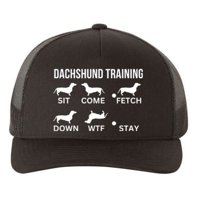 Dachshund Training Dachshund Dog Tricks Yupoong Adult 5-Panel Trucker Hat