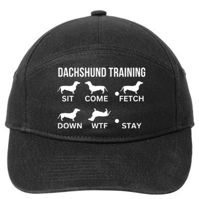 Dachshund Training Dachshund Dog Tricks 7-Panel Snapback Hat