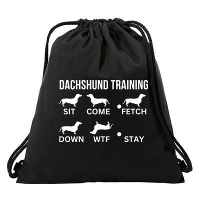 Dachshund Training Dachshund Dog Tricks Drawstring Bag