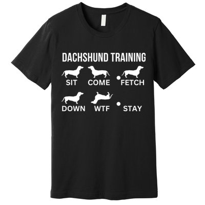 Dachshund Training Dachshund Dog Tricks Premium T-Shirt