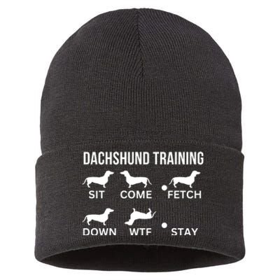 Dachshund Training Dachshund Dog Tricks Sustainable Knit Beanie