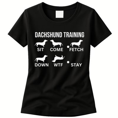 Dachshund Training Dachshund Dog Tricks Womens T-Shirt