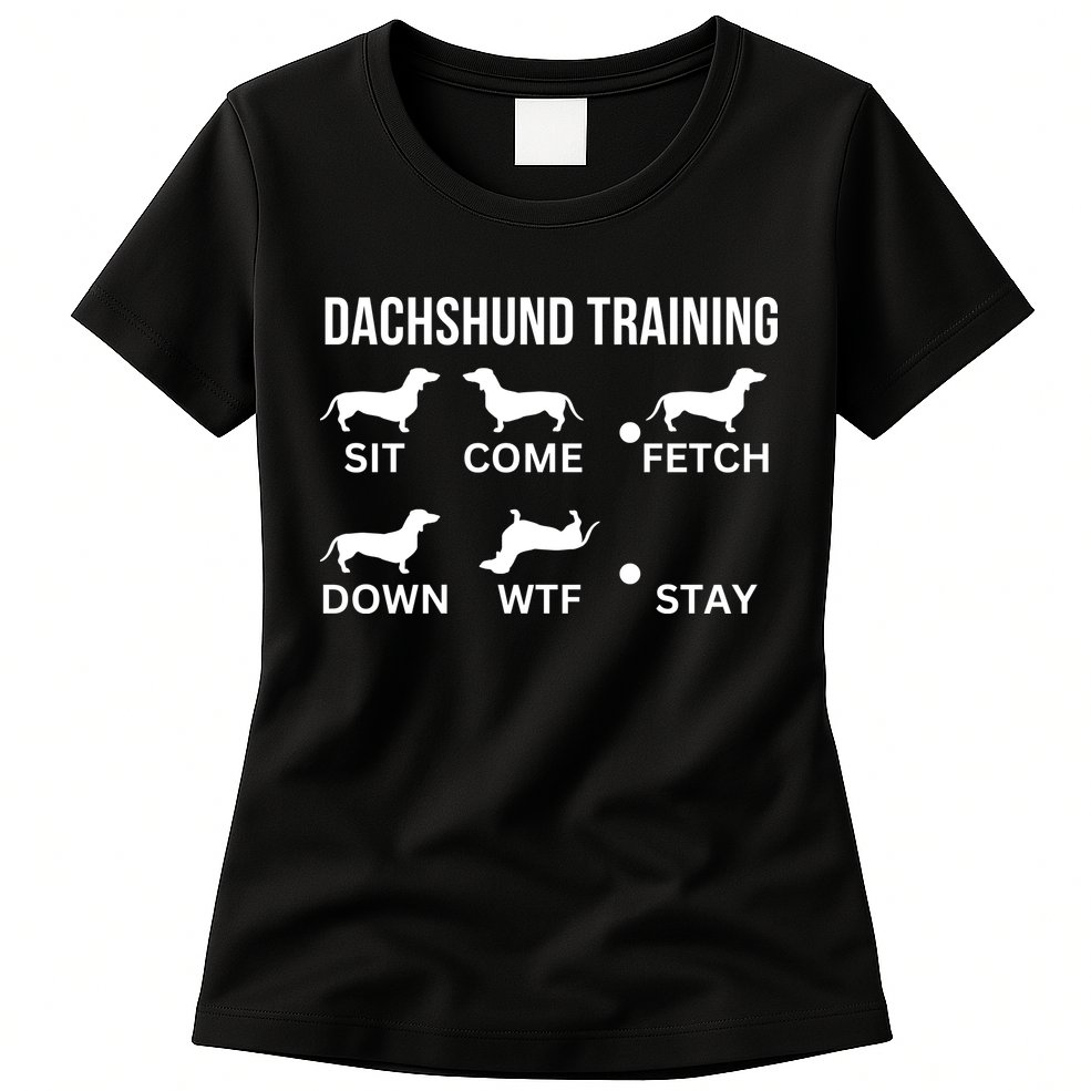 Dachshund Training Dachshund Dog Tricks Womens T-Shirt