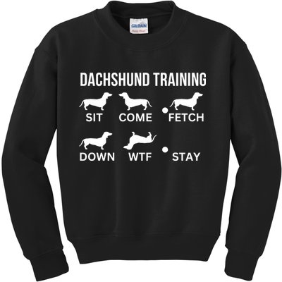Dachshund Training Dachshund Dog Tricks Kids Sweatshirt