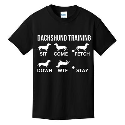 Dachshund Training Dachshund Dog Tricks Kids T-Shirt