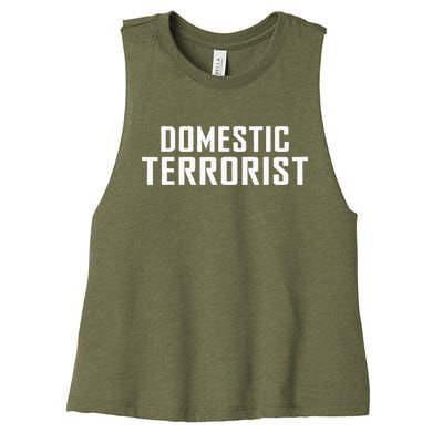 Domestic Terrorist Women's Racerback Cropped Tank