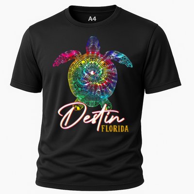Destin Tie Dye Sea Turtle Florida Matching Family Vacation Cooling Performance Crew T-Shirt