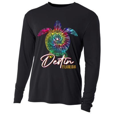 Destin Tie Dye Sea Turtle Florida Matching Family Vacation Cooling Performance Long Sleeve Crew