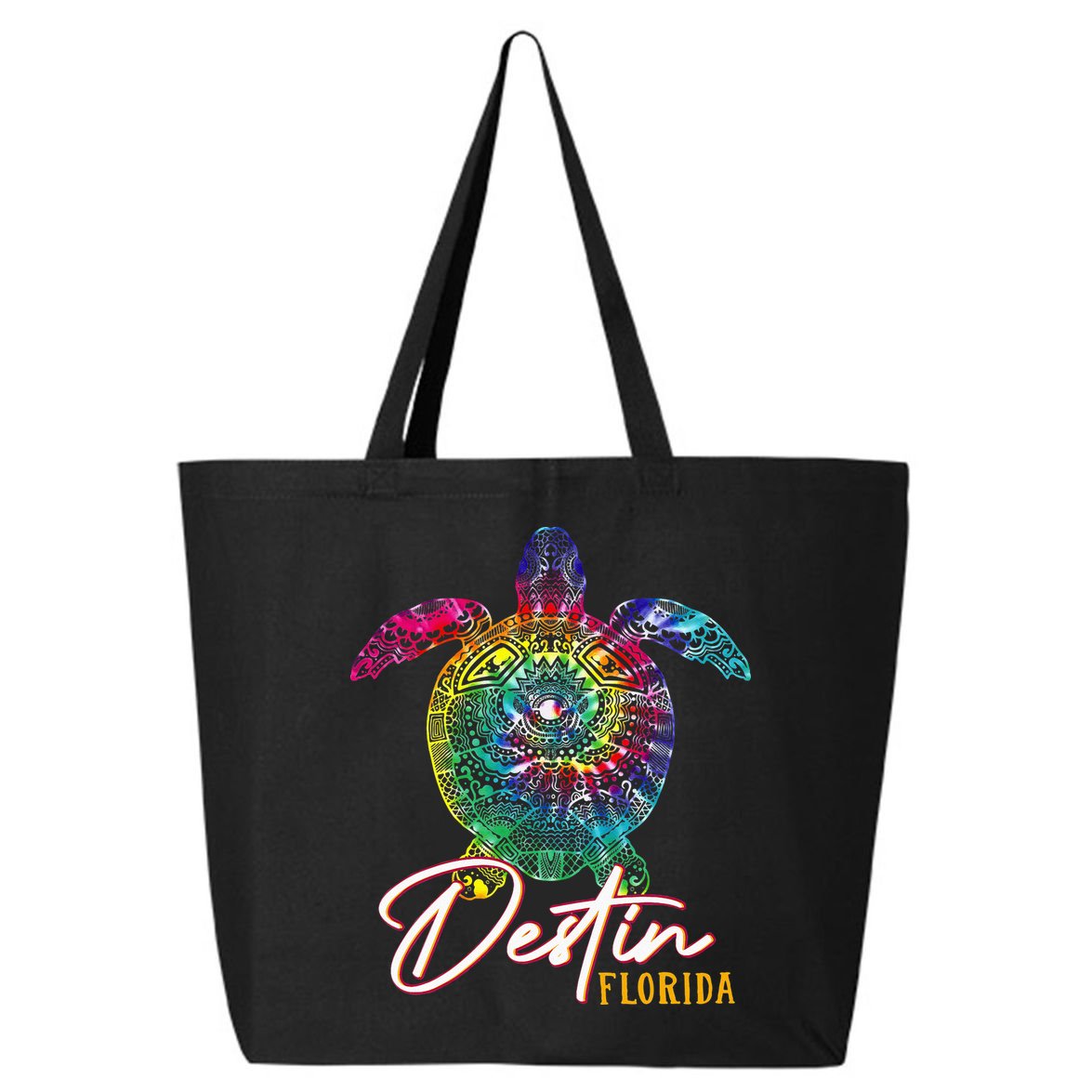 Destin Tie Dye Sea Turtle Florida Matching Family Vacation 25L Jumbo Tote