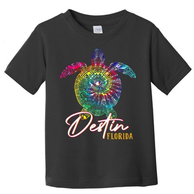 Destin Tie Dye Sea Turtle Florida Matching Family Vacation Toddler T-Shirt