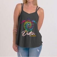 Destin Tie Dye Sea Turtle Florida Matching Family Vacation Women's Strappy Tank