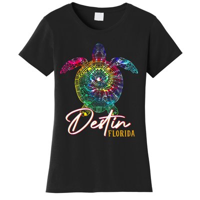 Destin Tie Dye Sea Turtle Florida Matching Family Vacation Women's T-Shirt