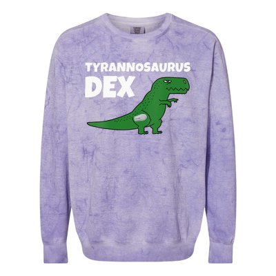 DiaBeTees Tyrannosaurus Dex Diabetes Awareness Colorblast Crewneck Sweatshirt