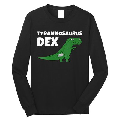 DiaBeTees Tyrannosaurus Dex Diabetes Awareness Long Sleeve Shirt