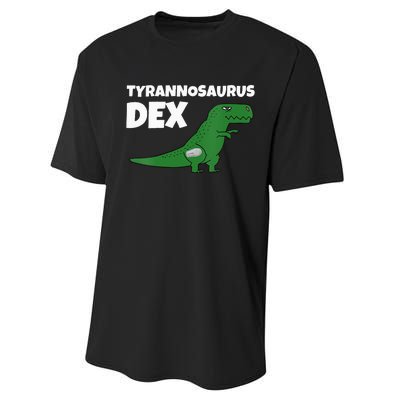 DiaBeTees Tyrannosaurus Dex Diabetes Awareness Performance Sprint T-Shirt