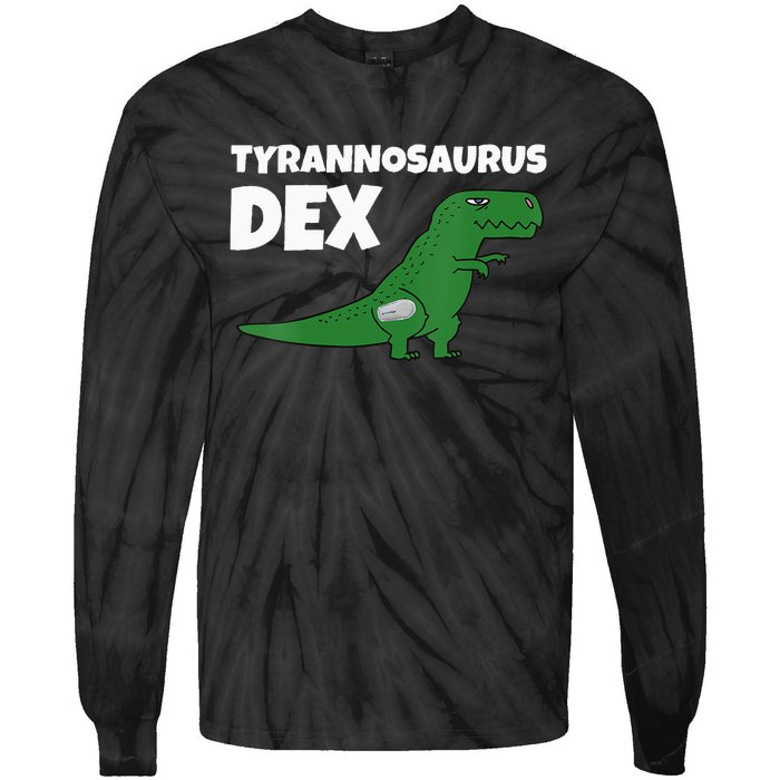 DiaBeTees Tyrannosaurus Dex Diabetes Awareness Tie-Dye Long Sleeve Shirt