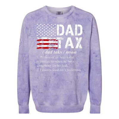 Dad Tax Definition Funny Fathers Day Colorblast Crewneck Sweatshirt