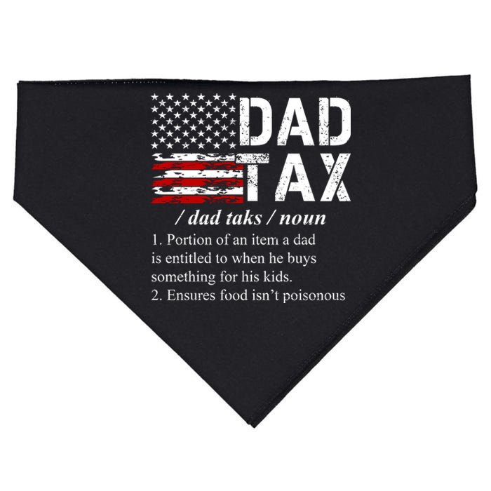 Dad Tax Definition Funny Fathers Day USA-Made Doggie Bandana