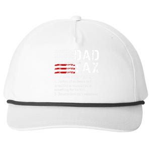 Dad Tax Definition Funny Fathers Day Snapback Five-Panel Rope Hat