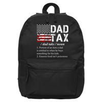 Dad Tax Definition Funny Fathers Day 16 in Basic Backpack
