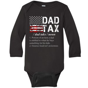 Dad Tax Definition Funny Fathers Day Baby Long Sleeve Bodysuit