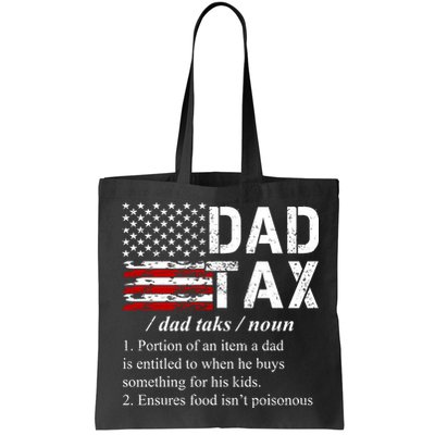 Dad Tax Definition Funny Fathers Day Bag