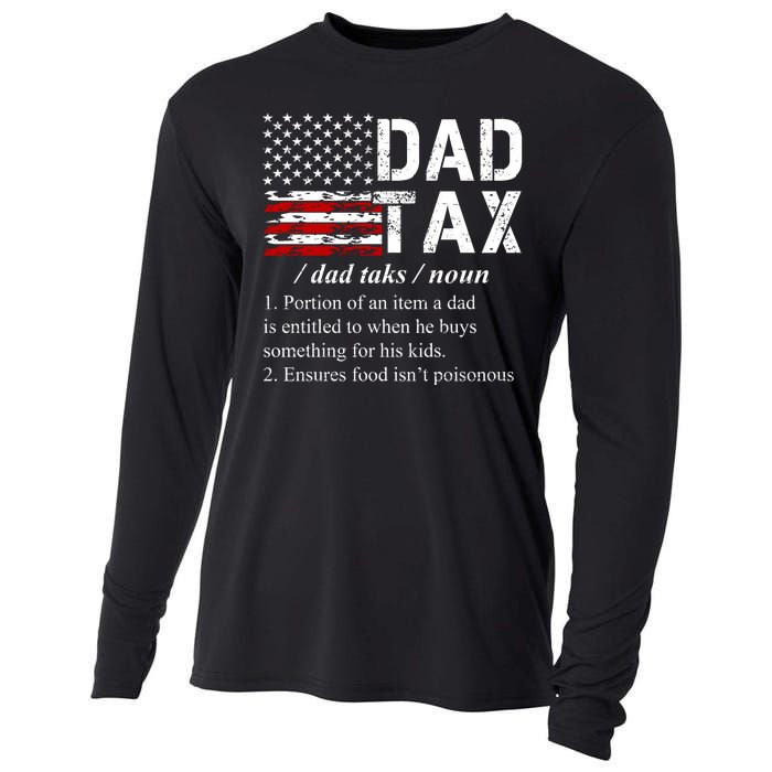 Dad Tax Definition Funny Fathers Day Cooling Performance Long Sleeve Crew