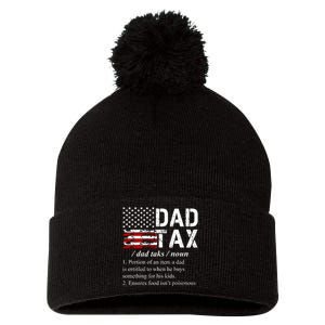 Dad Tax Definition Funny Fathers Day Pom Pom 12in Knit Beanie