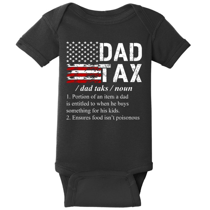 Dad Tax Definition Funny Fathers Day Baby Bodysuit