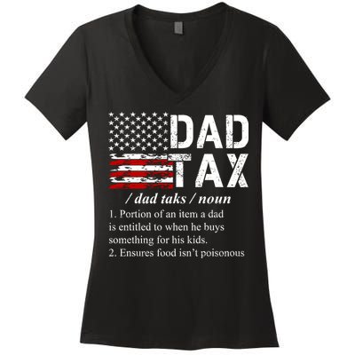 Dad Tax Definition Funny Fathers Day Women's V-Neck T-Shirt