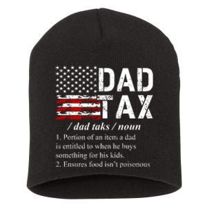 Dad Tax Definition Funny Fathers Day Short Acrylic Beanie