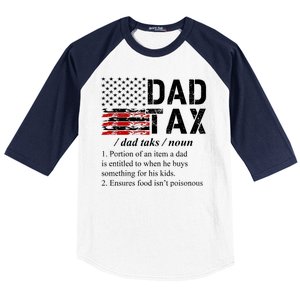 Dad Tax Definition Funny Fathers Day Baseball Sleeve Shirt