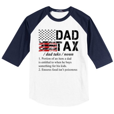 Dad Tax Definition Funny Fathers Day Baseball Sleeve Shirt