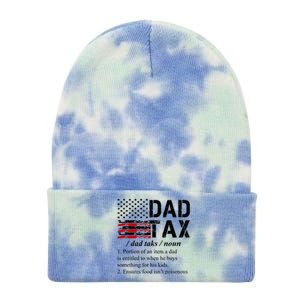 Dad Tax Definition Funny Fathers Day Tie Dye 12in Knit Beanie