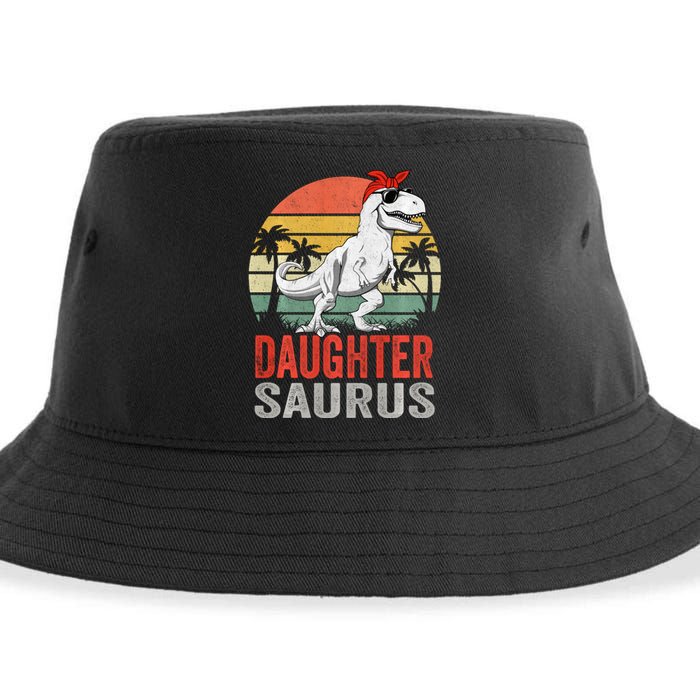 Daughtersaurus Trex Dinosaur Daughter Saurus Family Matching Long Sleeve Sustainable Bucket Hat