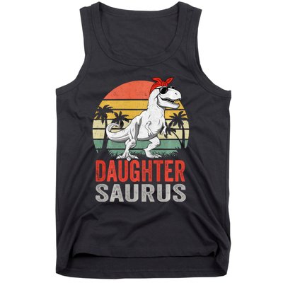 Daughtersaurus Trex Dinosaur Daughter Saurus Family Matching Long Sleeve Tank Top