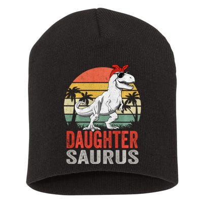 Daughtersaurus Trex Dinosaur Daughter Saurus Family Matching Long Sleeve Short Acrylic Beanie