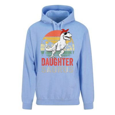 Daughtersaurus Trex Dinosaur Daughter Saurus Family Matching Long Sleeve Unisex Surf Hoodie