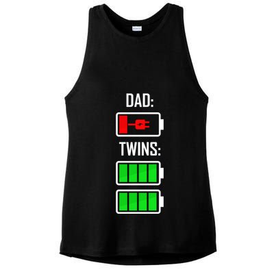 Dad Of Twins Ladies PosiCharge Tri-Blend Wicking Tank