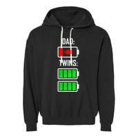 Dad Of Twins Garment-Dyed Fleece Hoodie